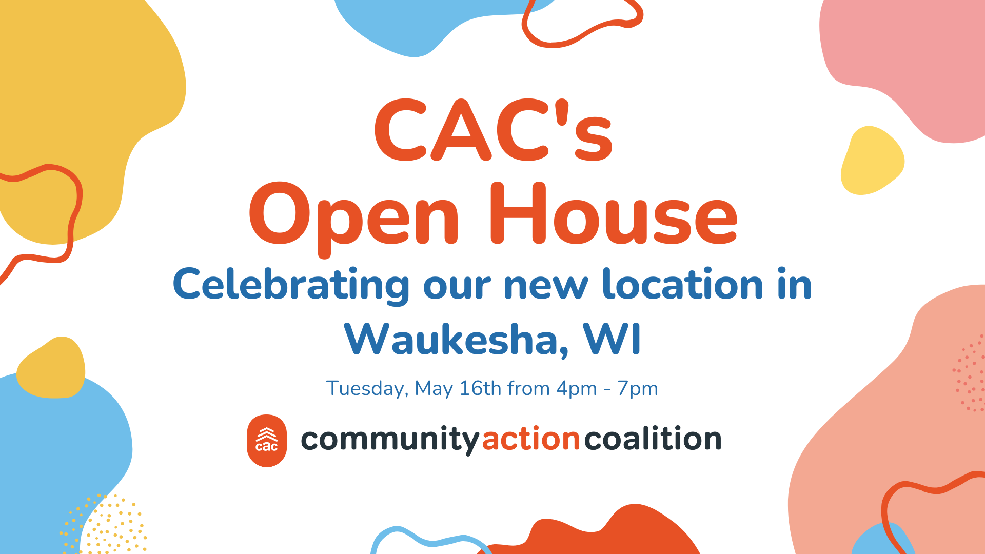 a poster for the waukesha open house event